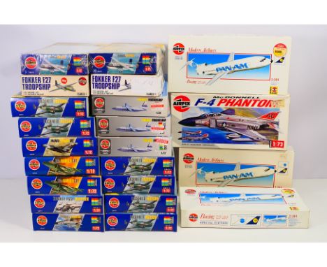 Airfix - a group of 22 boxed 1:72 scale plastic model aircraft kits. Lot includes Airfix #04039 BAe Harrier GR7; #04011 Handl