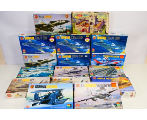 Airfix - 16 boxed mainly 1:72 scale plastic model kits. Lot includes Airfix #03031 Gruman J2F-6 Duck; #03019 DH Mosquito; #03