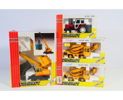 Joal - 4 x boxed construction vehicles including Carmix 3500 # 171, Ebro 6100 tractor # 250 and similar others. They appear M