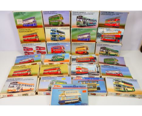 Keil Kraft - Tower Models - 24 boxed 1:72 and 1:76 scale plastic model vehicle kits. Lot includes Keil Kraft K307 West ham Co
