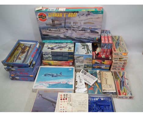 Airfix - Heller - Esci - Others - A boxed group of 29 plastic model aircraft and boat kits in 1:72 scale. Lot includes Heller