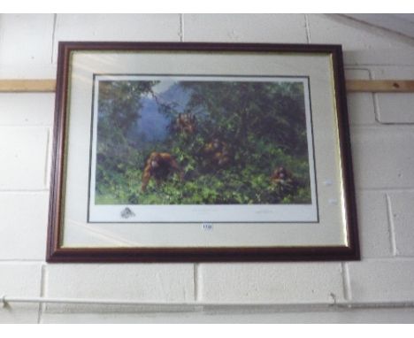 DAVID SHEPHERD, Men of the Woods -orang -utans, limited edition print 204/950, signed