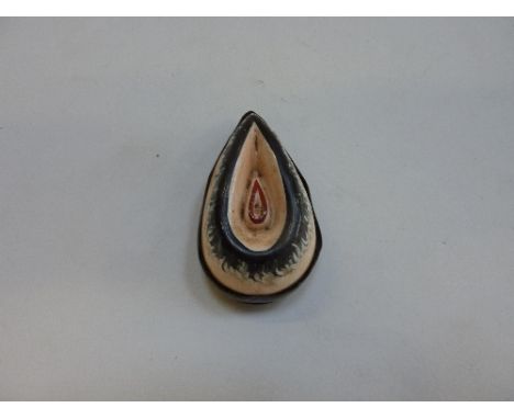 EROTICA, a novelty pewter and ceramic mounted snuff box, 7cm