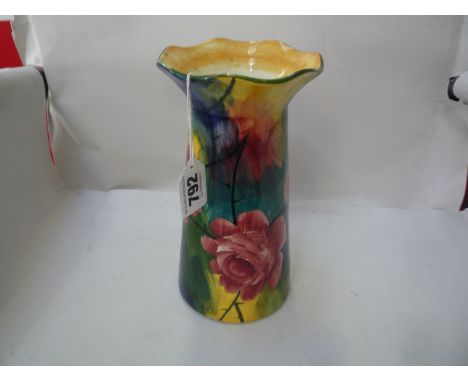 A WEMYSS JAZZY WARE VASE, painted marks No.213, height 20cm