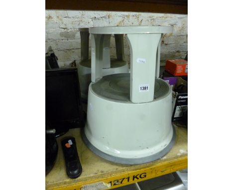 TWO METAL STEP STOOLS