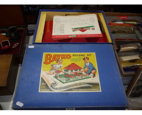 TWO BOXED BAYKO BUILDING SETS, No.2 and No.3, (contents not checked) (s.d. to boxes)