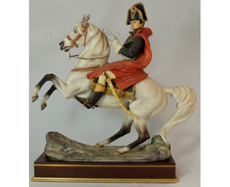 Royal Worcester "Napoleon Bonaparte", model No. RW3860 by Bernard Winskill, on wooden plinth, height 41cm