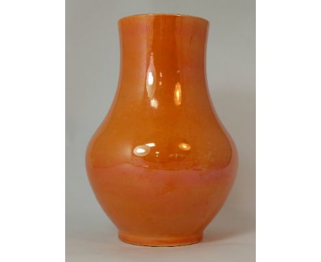 Early William Moorcroft Large Orange Lustre vase c.1913 height 22cm