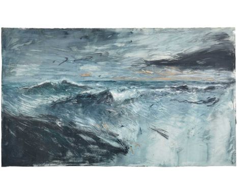 Len Tabner (b.1946) "Seascape, Barra"Mixed media, 80.5cm by 136.5cmProvenance: Agnews, London