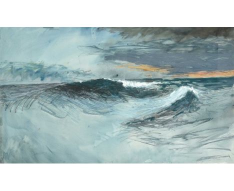 Len Tabner (b.1946) "Barra Seascape II"Mixed media, 66.5cm by 132cm