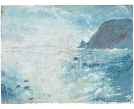 Len Tabner (b.1946)Seascape Signed, indistinctly inscribed "Old Nab..." and dated Friday 9th June 1989, mixed media, 56cm by 
