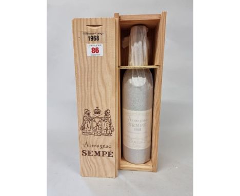 A bottle of Sempe Vintage Armagnac,&nbsp;1968, in owc.