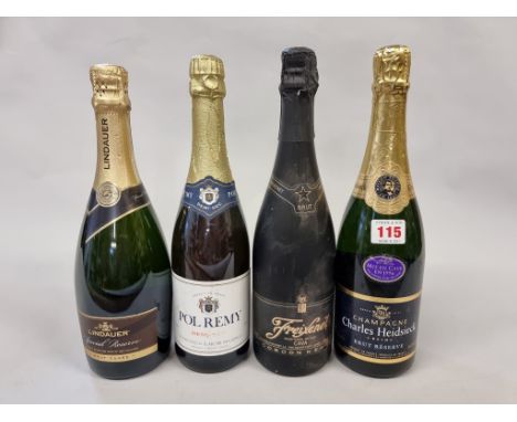 Four 75cl bottles of sparkling wine, to include Charles Heidsieck, (Mis En Cave) 1996. (4)