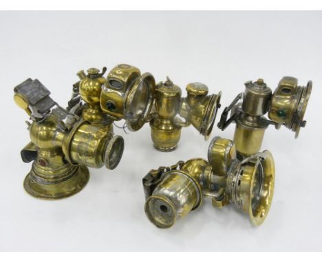 A P&amp;H LIMITED BIRMINGHAM PANTHER NICKEL PLATED BRASS CYCLE LAMP, A NICKEL PLATED BRASS CYCLE LAMP BY JOS. LUCAS LIMITED B