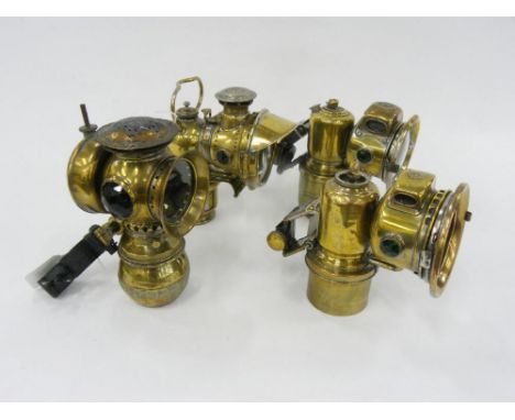 A SOLAR BRASS CYCLE LAMP BY THE BADGER BRASS MANUFACTURING COMPANY KENOSHA WIS. U.S.A, A LUCAS CALCIA CLUB NICKEL PLATED BRAS