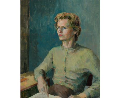 20TH C SCHOOL, PORTRAIT OF A LADY, OIL ON CANVAS, 66 X 54CM