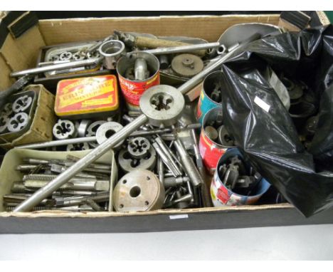 VARIOUS METAL WORKING TOOLS, INCLUDING TAPS AND DIES, ETC
