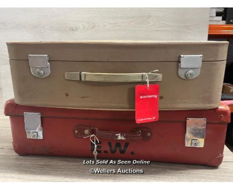 TWO VINTAGE SUITCASES 