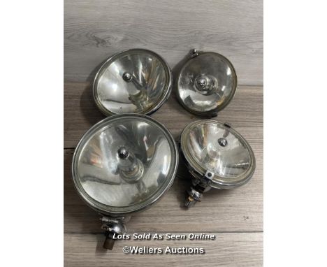 VINTAGE AUTOMOTIVE - FOUR ASSORTED LUCAS HEADLIGHTS 
