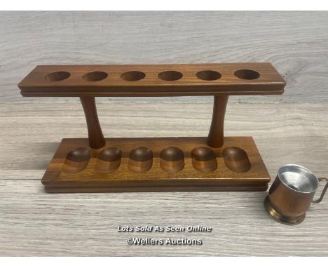 *SMALL SMOKING PIPE DISPLAY STAND AND TOBACCO POT