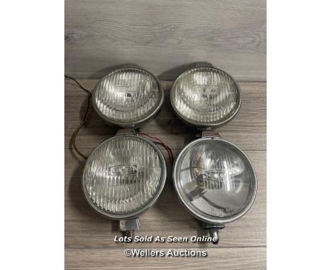 VINTAGE AUTOMOTIVE  - FOUR ASSORTED LUCAS HEADLIGHTS 