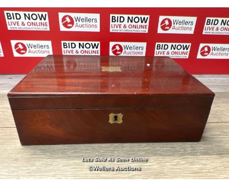 *ANTIQUE VINTAGE WRITING SLOPE BOX  [319]