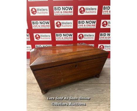 *ANTIQUE VICTORIAN NO INTERIOR TEA CADDY [319]