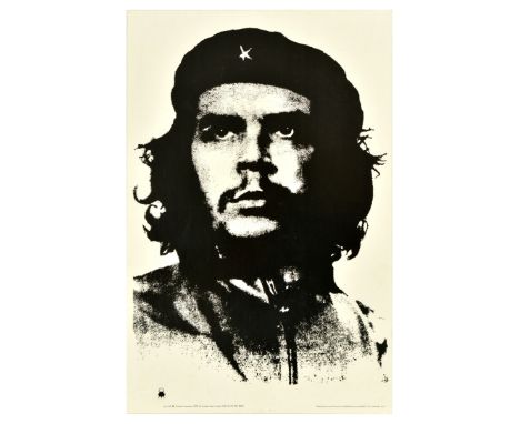 Original vintage propaganda poster featuring the famous portrait of the revolutionary leader Che Guevara (Ernesto 'Che' Gueva