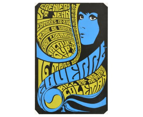 Original vintage music poster advertising Square - Bill Coleman Arts and Crafts Ball / Equerre - Bill Coleman Bal des Arts et
