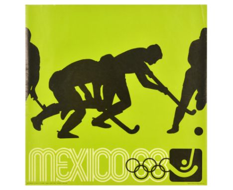 Original vintage sport poster for the 1968 Mexico Olympic Games officially known as the Games of the XIX Olympiad held from 1