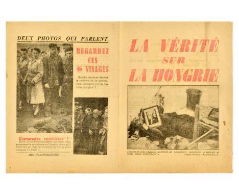 Set of 3 French Communist Party original vintage propaganda posters and ephemera.  1. French Communist anti-nuclear propagand