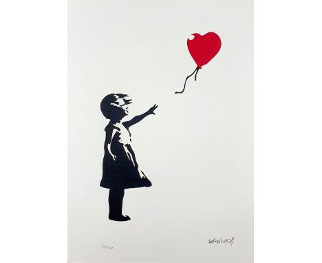 BANKSY (Né en 1974), d'aprèsGirl with BalloonEpreuve offset sur papier d'art texturé 300 gr/m²Signée dans la planche en bas à