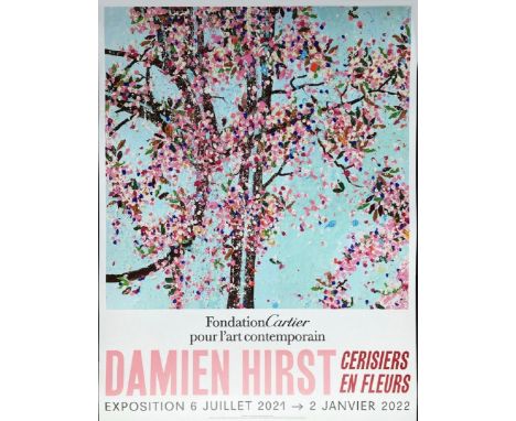 Damien HIRST (Né en 1965), D’Après.Cherry BlossomsAffiche offset originale en couleurs sur papier Fine Art Pour La Fondation 