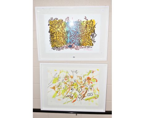 RICARDO MOSNER (ARGENTINE 1948) 'HOTEL QUEL' an abstract study limited edition print 105/150, signed lower right, framed, ima