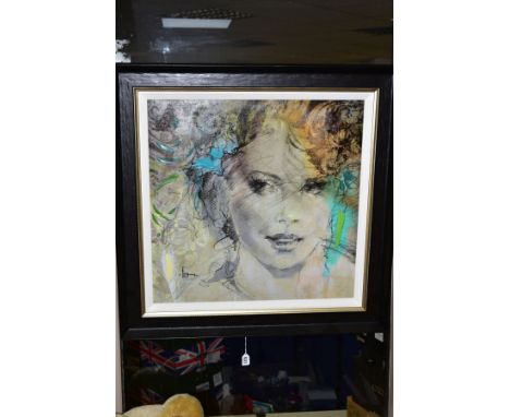 ANNA RAZAMOVSKAYA (RUSSIAN CONTEMPORARY), 'Fusion', a Limited Edition hand embellished print of a woman, 43/195, signed lower