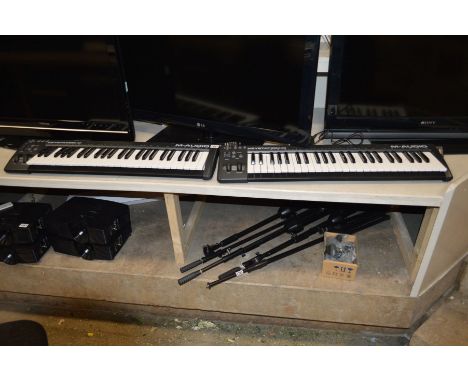 TWO M-AUDIO KEYSTATION MIDI KEYBOARDS (2)