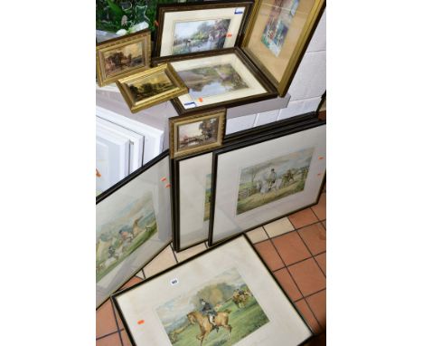 H. WATKINS WILD (19TH/20TH CENTURY), a series of six hunting prints, published by Richard Jackson, Leeds, comprising Near Bra