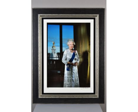 JOHN SWANNELL (BRITISH 1946) 'H M QUEEN ELIZABETH II 2012. 1' a limited edition giclee print 3/60, signed to lower margin, wi