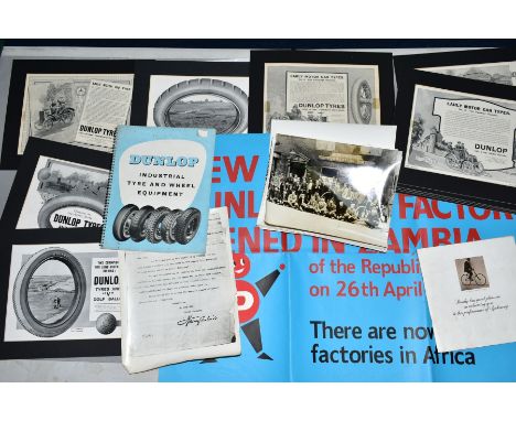 A COLLECTION OF BLACK AND WHITE DUNLOP CYCLING PHOTOS