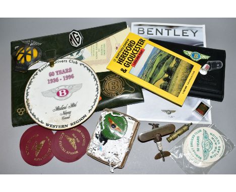 A COLLECTION OF BENTLEY AND OTHER MEMORABLIA, to include Bentley Drivers Club Midland Region Golden Jubilee 1950-2000 grille 