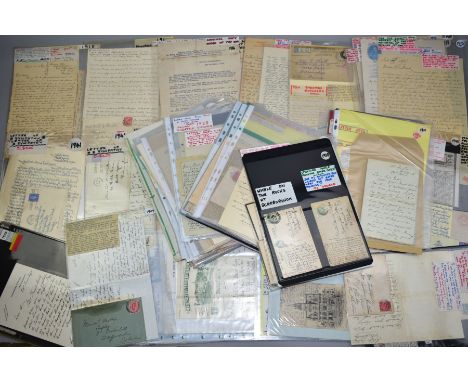 EPHEMERA, a superbly presented Social and postal History Archive consisting of Letters, Postcards, Legal Documents (indenture