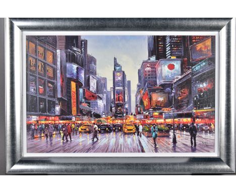 HENDERSON CISZ (BRAZIL 1960) 'TIME SQUARE MORNING' an artist proof print 15/20 of a New York cityscape, signed bottom right, 