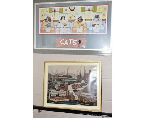 LINDA JANE SMITH (BRITISH CONTEMPORARY) 'THE CATS EXHIBITION) an open edition poster print featuring cats in hospital beds, s