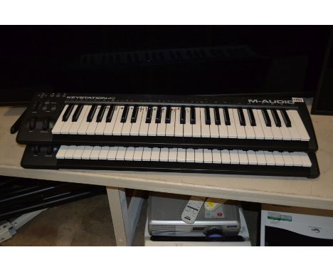TWO M-AUDIO KEYSTATION MIDI KEYBOARDS (2)