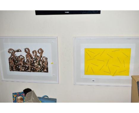 ANDRE STEMPFEL (FRENCH 1930), a Limited Edition print of an abstract study, 35/150, from a member of the Madi Art movement, s