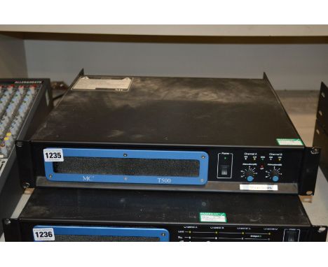 AN  MC2 T500 POWER AMPLIFIER, 375 watts per channel @ 4 ohms