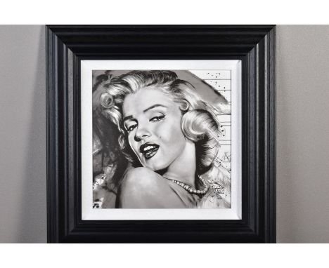JEN ALLEN (BRITISH 1979) 'MARILYN MONROE', a limited edition monochrome print of the iconic movie star 34/195, signed lower r