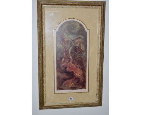 JOY KIRTON-SMITH (BRITISH CONTEMPORARY) 'TEMPEST I', a limited edition print of nude figures, 265/600, signed to lower margin
