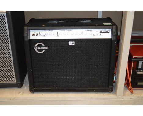 A CARLSBORO GLX 100 GUITAR AMPLIFIER with 12'' driver and soft case