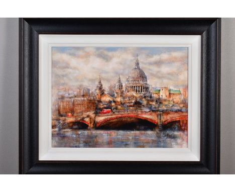 GARY BENFIELD (BRITISH 1965) 'ST PAULS', a limited edition print of a London cityscape 52/195, signed bottom right, with cert